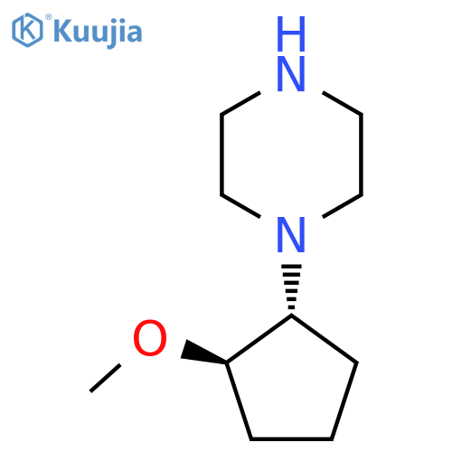 rac-1-(1R,2R)-2-methoxycyclopentylpiperazine structure