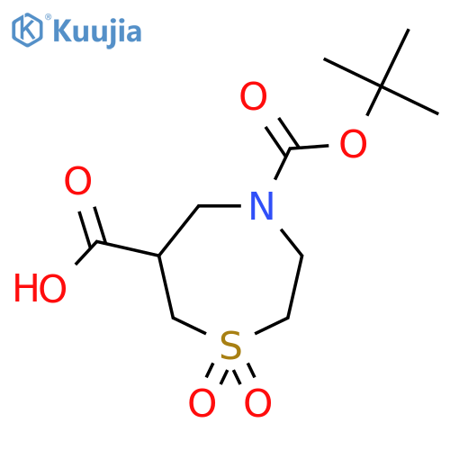 4-tert-butoxycarbonyl-1,1-dioxo-1,4-thiazepane-6-carboxylic acid structure