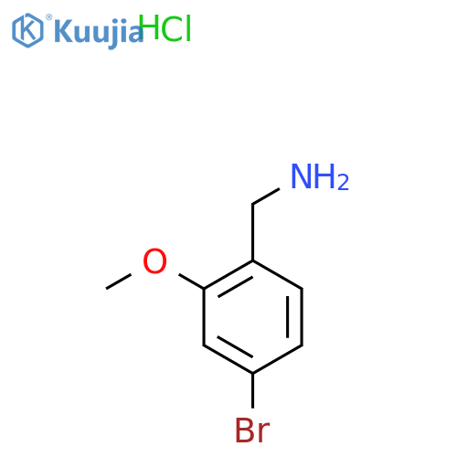(4-bromo-2-methoxyphenyl)methanamine hydrochloride structure