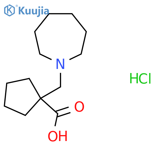 1-(Azepan-1-ylmethyl)cyclopentane-1-carboxylic acid hydrochloride structure