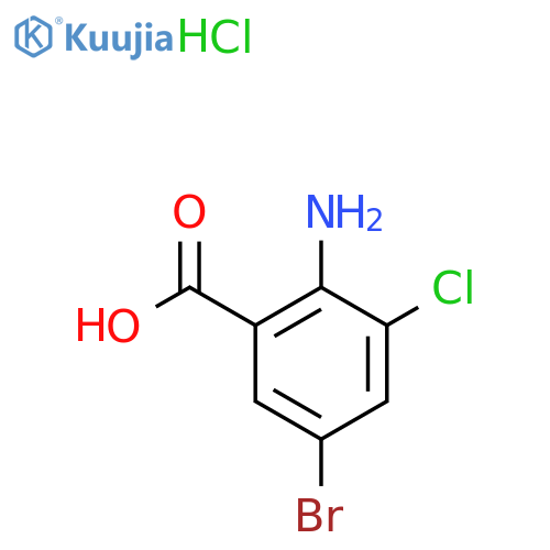 2-amino-5-bromo-3-chlorobenzoic acid hydrochloride structure