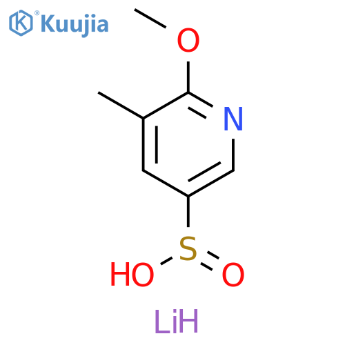lithium(1+) ion 6-methoxy-5-methylpyridine-3-sulfinate structure