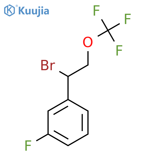 1-1-bromo-2-(trifluoromethoxy)ethyl-3-fluorobenzene structure