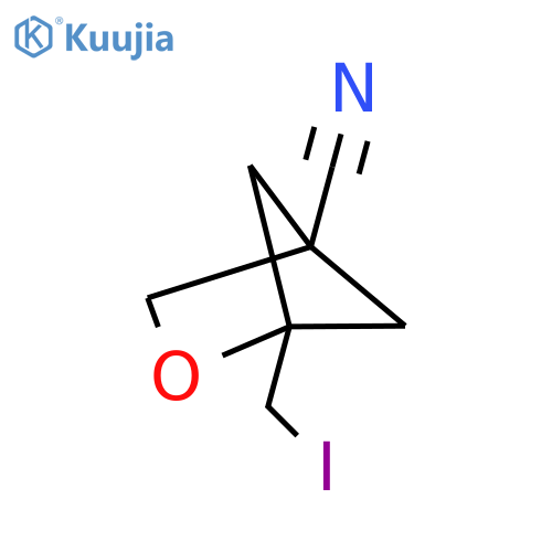 1-(iodomethyl)-2-oxabicyclo2.1.1hexane-4-carbonitrile structure