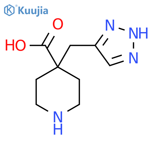 4-(1H-1,2,3-triazol-5-yl)methylpiperidine-4-carboxylic acid structure