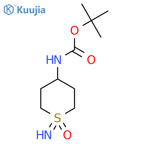 tert-butyl N-(1-imino-1-oxo-1lambda6-thian-4-yl)carbamate structure