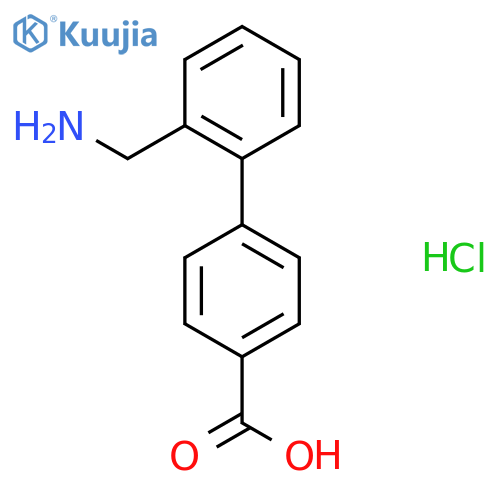 4-[2-(Aminomethyl)phenyl]benzoic acid hydrochloride structure
