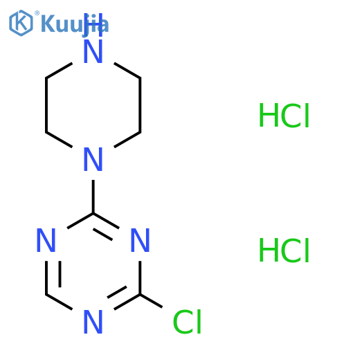 2-Chloro-4-(piperazin-1-yl)-1,3,5-triazine dihydrochloride structure