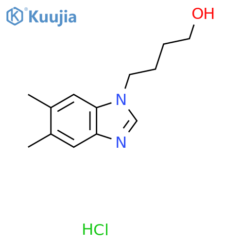4-(5,6-dimethyl-1H-1,3-benzodiazol-1-yl)butan-1-ol hydrochloride structure