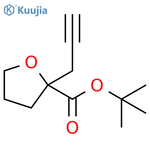 tert-butyl 2-(prop-2-yn-1-yl)oxolane-2-carboxylate structure