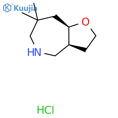 rac-(3aR,8aS)-7,7-dimethyl-octahydro-2H-furo3,2-cazepine hydrochloride structure