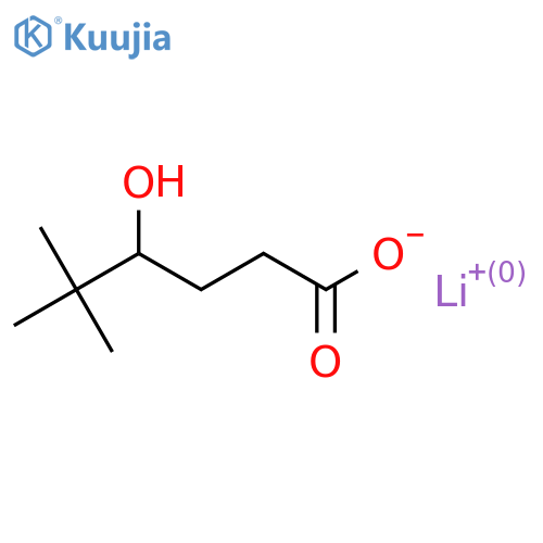 lithium(1+) ion 4-hydroxy-5,5-dimethylhexanoate structure