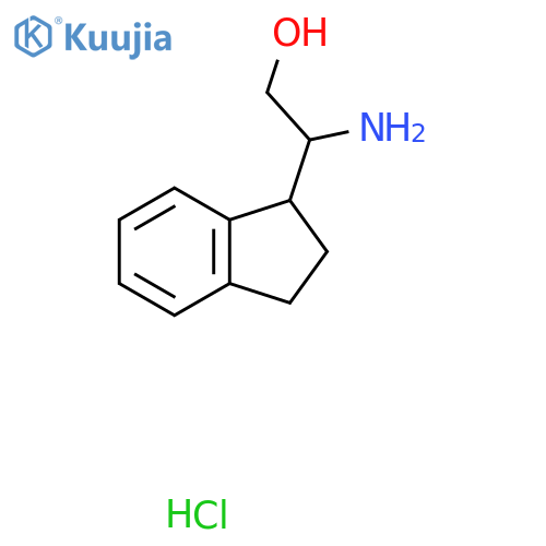2-amino-2-(2,3-dihydro-1h-inden-1-yl)ethan-1-ol hydrochloride structure