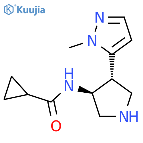 rac-N-(3R,4S)-4-(1-methyl-1H-pyrazol-5-yl)pyrrolidin-3-ylcyclopropanecarboxamide, trans structure