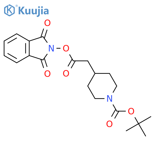 Tert-Butyl 4-(2-((1,3-dioxoisoindolin-2-yl)oxy)-2-oxoethyl)piperidine-1-carboxylate structure