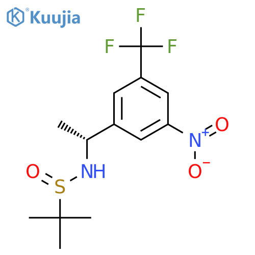 (R)-2-Methyl-N-((R)-1-(3-nitro-5-(trifluoromethyl)phenyl)ethyl)propane-2-sulfinamide structure