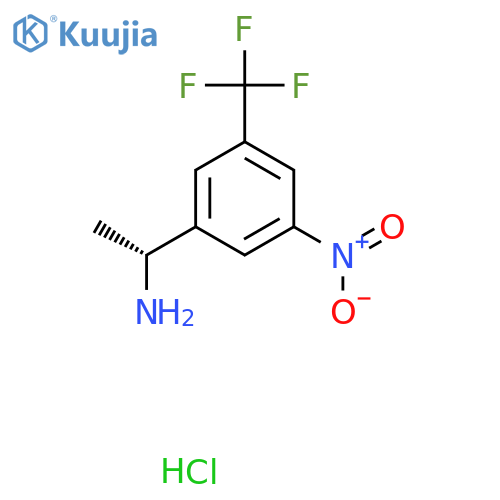 (R)-1-(3-Nitro-5-(trifluoromethyl)phenyl)ethan-1-amine hydrochloride structure