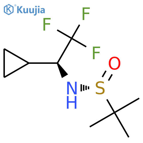 (R)-N-((S)-1-Cyclopropyl-2,2,2-trifluoroethyl)-2-methylpropane-2-sulfinamide structure