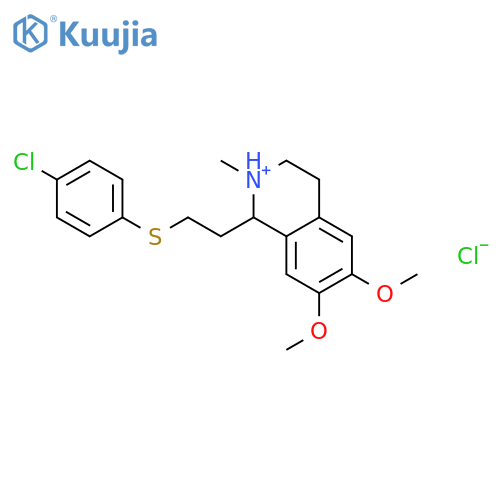Isoquinoline,1-[2-[(4-chlorophenyl)thio]ethyl]-1,2,3,4-tetrahydro-6,7-dimethoxy-2-methyl-,hydrochloride (1:1) structure