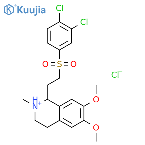 1-{2-[(3,4-dichlorophenyl)sulfonyl]ethyl}-6,7-dimethoxy-2-methyl-1,2,3,4-tetrahydroisoquinolinium chloride structure