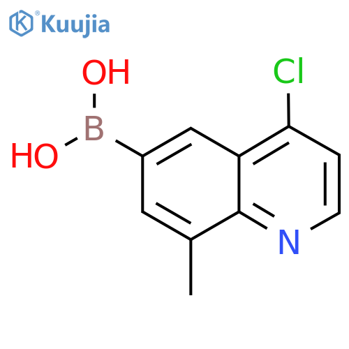 (4-Chloro-8-methylquinolin-6-yl)boronic acid structure