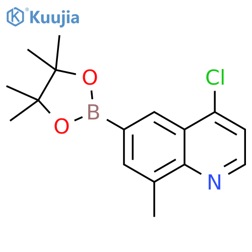 4-chloro-8-methyl-6-(4,4,5,5-tetramethyl-1,3,2-dioxaborolan-2-yl)quinoline structure