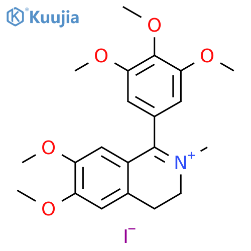 Isoquinolinium,3,4-dihydro-6,7-dimethoxy-2-methyl-1-(3,4,5-trimethoxyphenyl)-, iodide structure