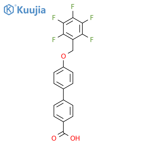[1,1'-Biphenyl]-4-carboxylic acid, 4'-[(pentafluorophenyl)methoxy]- structure