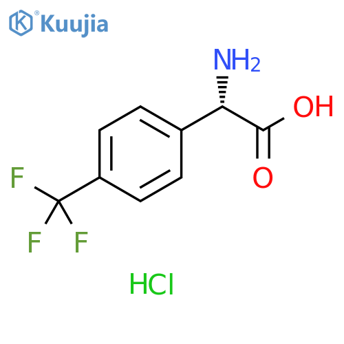 (S)-2-amino-2-(4-(trifluoromethyl)phenyl)acetic acid hydrochloride structure