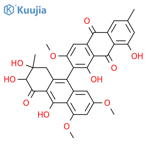 Anhydrophlegmacin-9,10-quinone A1; 2-Epimer, 3'S-hydroxy, 5'-Me ether structure