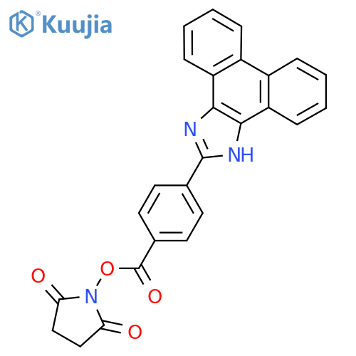 2,5-Dioxopyrrolidin-1-yl4-(1H-phenanthro[9,10-d]imidazol-2-yl)benzoate structure
