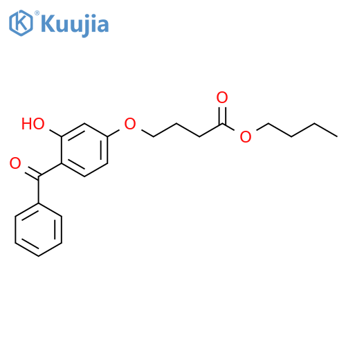 Butanoic acid, 4-(4-benzoyl-3-hydroxyphenoxy)-, butyl ester structure