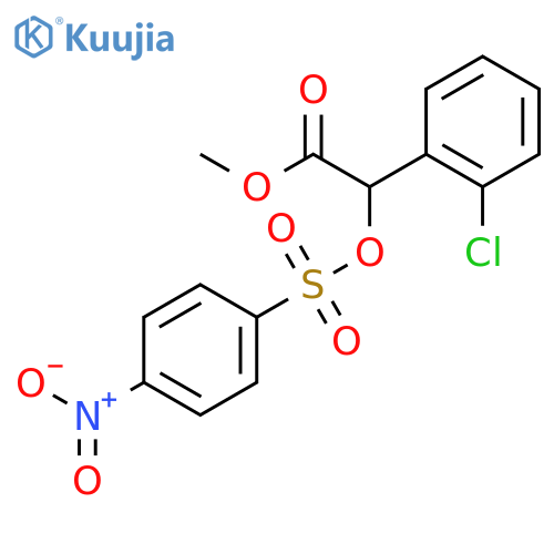 (S)-Methyl 2-(2-chlorophenyl)-2-(((4-nitrophenyl)sulfonyl)oxy)acetate structure
