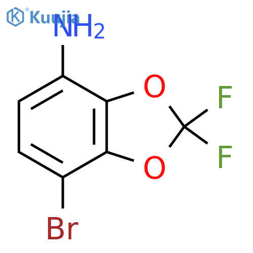 7-Bromo-2,2-difluoro-1,3-dioxaindan-4-amine structure