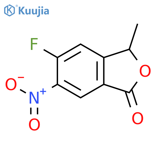 1(3H)-Isobenzofuranone, 5-fluoro-3-methyl-6-nitro- structure