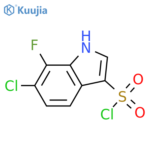 6-chloro-7-fluoro-1H-indole-3-sulfonyl chloride structure