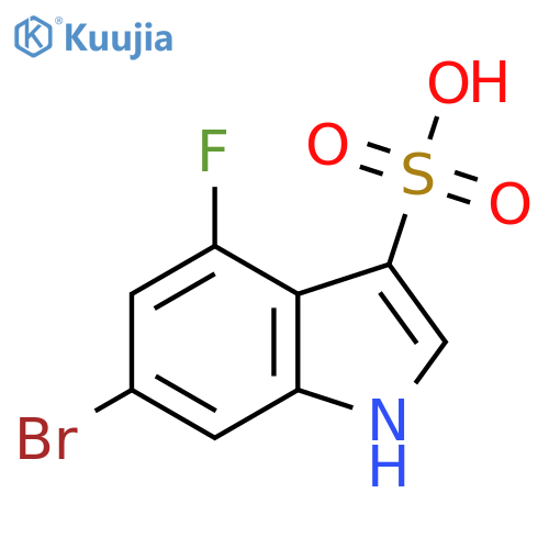6-bromo-4-fluoro-1H-indole-3-sulfonic acid structure
