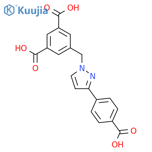 5-[(3-(4-Carboxyphenyl)-1H-pyrazol-1-yl)methyl]isophthalic acid structure