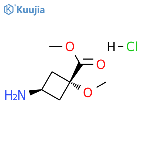 methyl cis-3-amino-1-methoxy-cyclobutanecarboxylate;hydrochloride structure