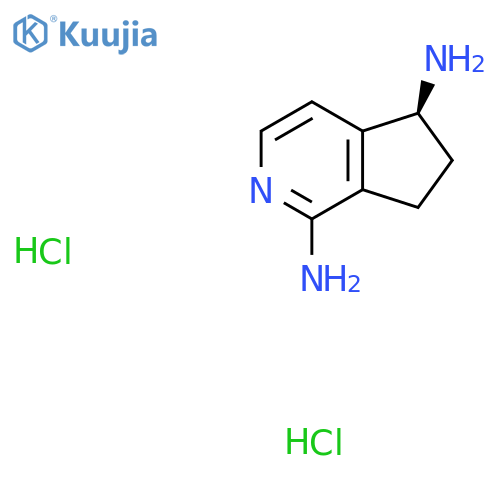 (5S)-6,7-dihydro-5H-cyclopenta[c]pyridine-1,5-diamine;dihydrochloride structure