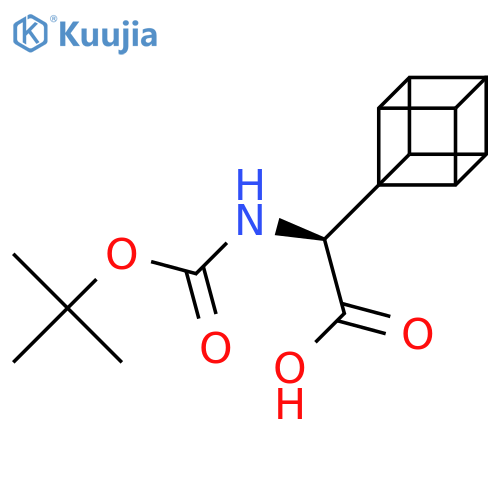 (2S)-2-{(tert-butoxy)carbonylamino}-2-(cuban-1-yl)acetic acid structure
