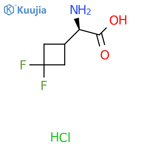 (2R)-2-amino-2-(3,3-difluorocyclobutyl)acetic acid hydrochloride structure