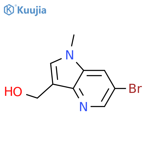 (6-bromo-1-methyl-pyrrolo[3,2-b]pyridin-3-yl)methanol structure
