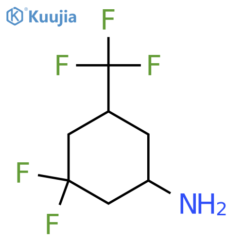 3,3-difluoro-5-(trifluoromethyl)cyclohexanamine structure