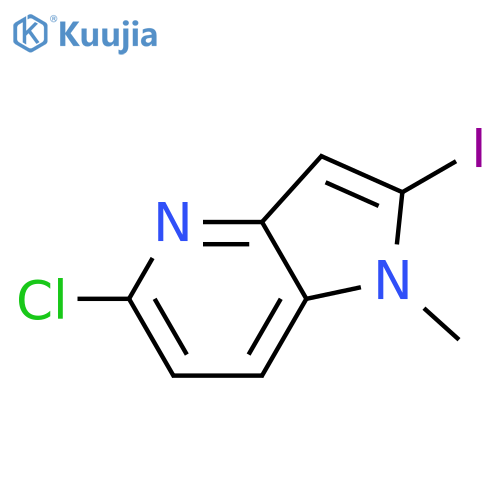 5-chloro-2-iodo-1-methyl-1H-pyrrolo[3,2-b]pyridine structure