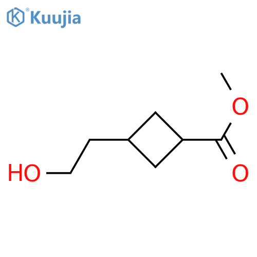 methyl 3-(2-hydroxyethyl)cyclobutanecarboxylate structure