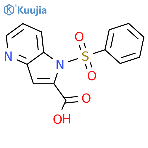 1-(benzenesulfonyl)-1H-pyrrolo[3,2-b]pyridine-2-carboxylic acid structure