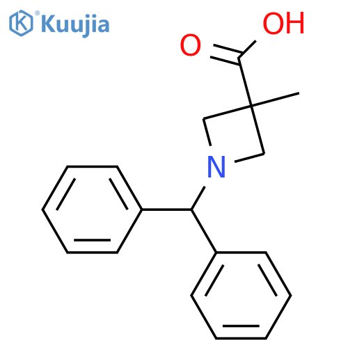1-(diphenylmethyl)-3-methylazetidine-3-carboxylic acid structure