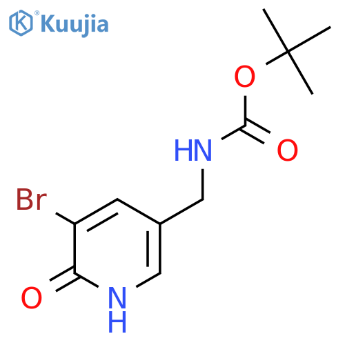 tert-butyl N-(5-bromo-6-hydroxypyridin-3-yl)methylcarbamate structure
