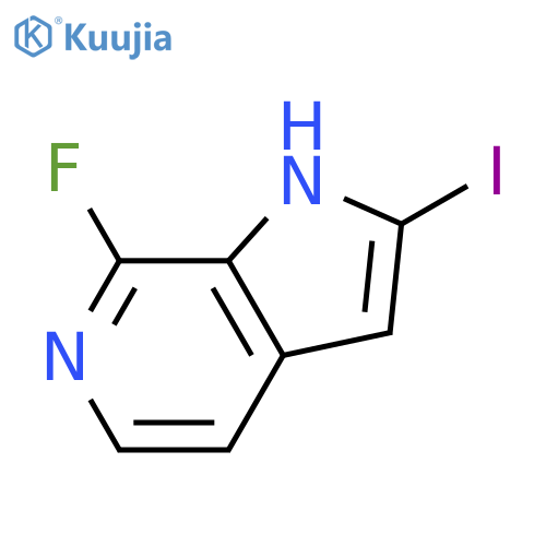 7-fluoro-2-iodo-1H-pyrrolo[2,3-c]pyridine structure